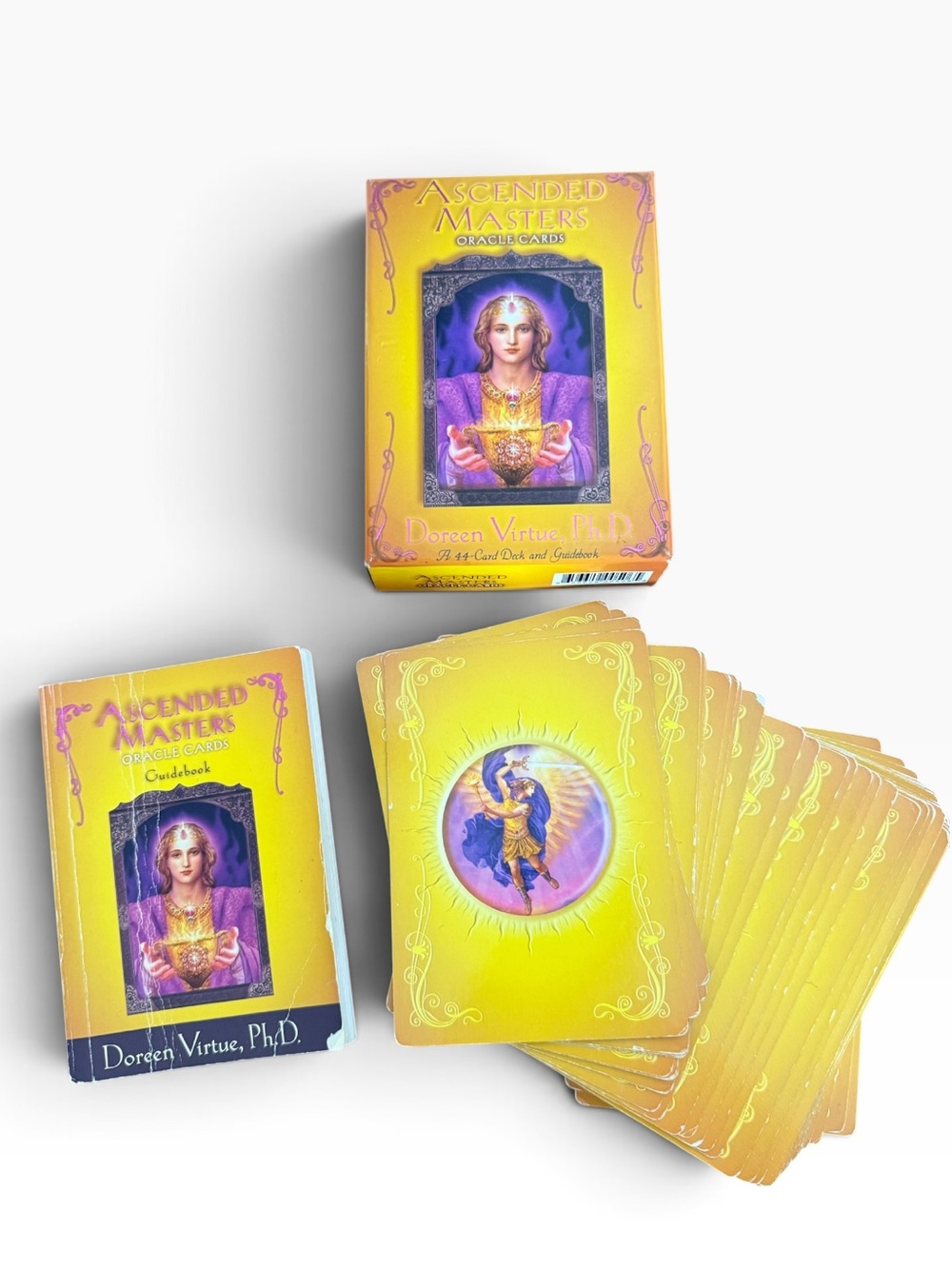 Ascended Masters Oracle Tarot Card Deck Guidebook Doreen Virtue EUC Cards V1